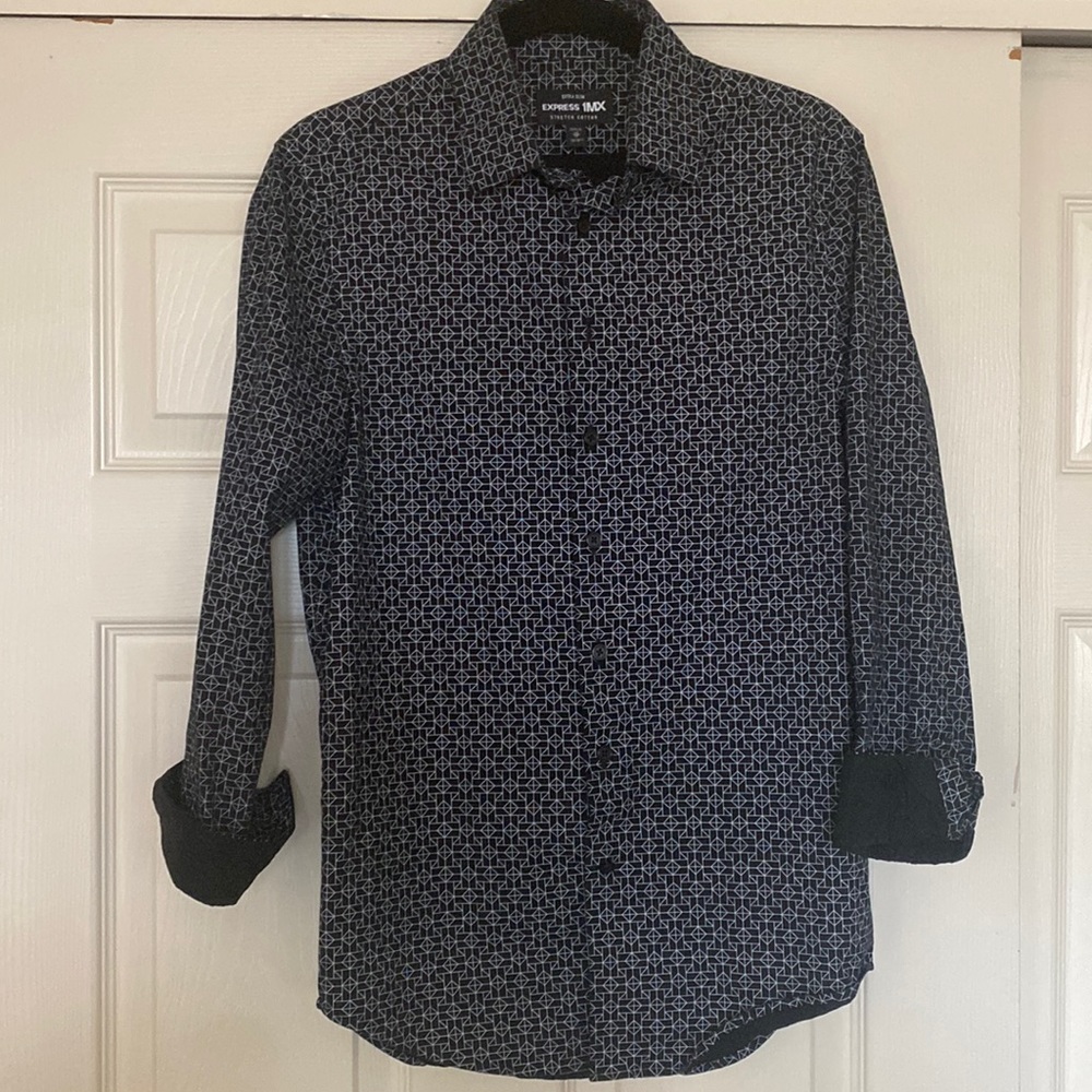 Express 1MX Stretch Cotton Button Down — Extra Slim